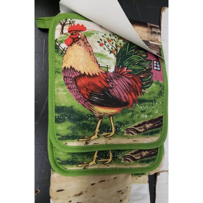 Premius 5pc Kitchen Set: 2 Jumbo Pot Holders, 1 Oven