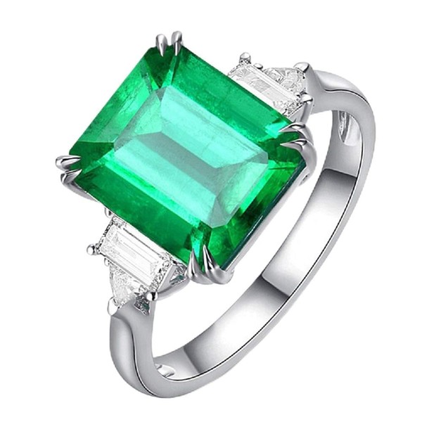 GUIDECUN Womens Emerald Cut CZ & Solitaire Baguette Cubic Zirconia