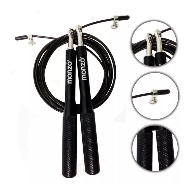 Monzó Cuerda Saltar Aluminio Box, Crossfit, Ultra Rapida , Plata