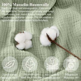 Hook Children's Bed Linen 135 x 100 cm, 2-Piece Certified & Suitable for Allergy Sufferers (Khaki, 135 x 100 cm)