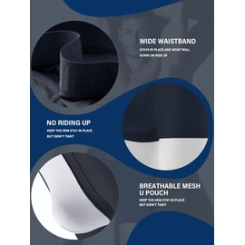 Arjen Kroos Underwear For Men Pack Supersoft Seamless Boxer Briefs Moisture Wicking Trunks,Dark Gray,Medium