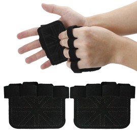 Pack of 2 Natural Leather Grip Pads for Lifting Straps Strength Training, Grip Pads Breathable Fitness, Prevention of Hand Injuries for Weight Training, Grip Pads for Pull-Ups, Bodybuilding