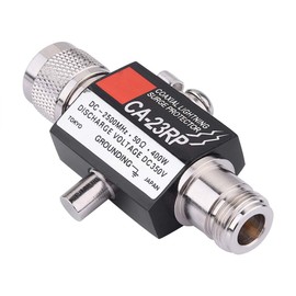 Eboxer 50Ω DC-2500 MHz N Plug 400 Watt Coaxial Flash Surge Protector Arrestor Lightning Surge Protection