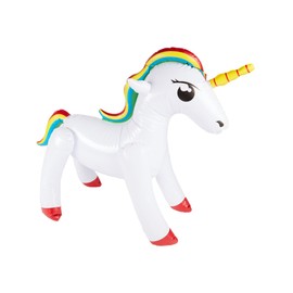 Smiffys Inflatable Unicorn, White 90cm/35in, Hawaiian Luau Fancy Dress, Unicorn Dress Up Accessories
