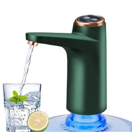 Vshinic Water Bottle Dispenser,Automatic Drinking Water Pump, Portable Water Bottle Pump for Universal 3, 4 and 5 Gallon USB Electric Charging and Automatic Off Switch Green