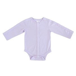 Spoonie Threads Lavender Long-Sleeve All-Access Bodysuit | Preemie to 4T | G-Tube, Catheter, NICU/PICU, Port-friendly adaptive clothing