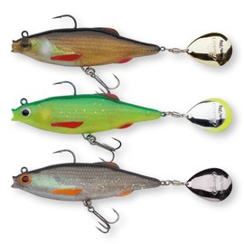 Berkley Pulse Realistic Roach Flash - Soft Rubber Fishing Lure with Spinner Blade Tail and Razor Sharp Hooks. Spinning Lure for Bass Walleye and Pike Fishing