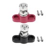 YINETTECH 2Pcs 3/8inch 12VDC 250A Insulated Terminal Stud Red and