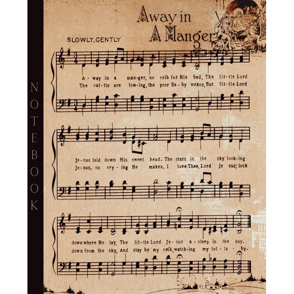 Notebook: Christmas Theme | Music | 7.5x9.25 inches | 120