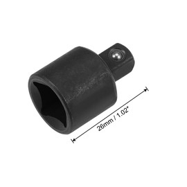 uxcell 12pcs 3/8" Drive (F) x 1/4" (M) Socket Reducer Adapters, Female to Male, Cr-V Steel(Black)