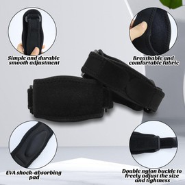 UZSUZZ 2 Stück Ellenbogenbandage Männer Damen，Ellenbogenbandage Tennisarm Bandage Einstellbare Ellenbogen Bandage für Sports,Sehnenentzündung,Arthritis, Lindert die Schmerzen bei Tennisarm Golferarm