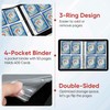 Card Binder 4 Pockets, 400 Pockets Card Holder with 50