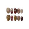TENPAL Handmade Soft Gel Press On Nails With Tools,Amber Cat