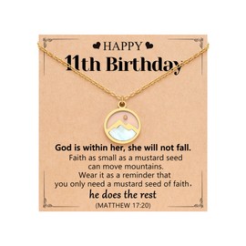Eryuor 11 Year Old Girl Birthday Gifts for 11 Year Old Girls 11th Happy Birthday Decorations Necklace Ideas