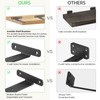 Mkono 4 Pack Shelf Brackets Black Heavy Duty Metal Hidden