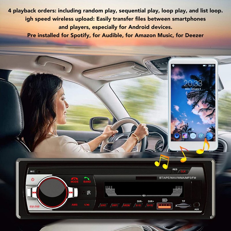 5in MP4 Player 1080P Fast Wireless Upload Aluminum Alloy Touch
