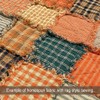 Set of 4 Fat Quarters, Pumpkin Orange Assorted Plaid Gingham