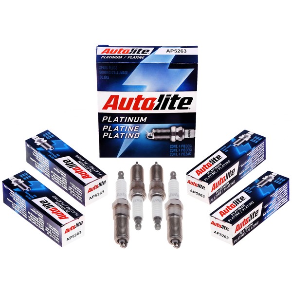 Autolite Platinum AP5263 Automotive Replacement Spark Plugs (4 Pack)
