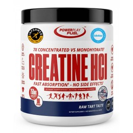 Creatina HCl en polvo para hombres y mujeres, fuerza muscular, rendimiento cerebral, salud cardiovascular y apoyo inmunológico - Sabor ácido crudo,...