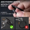 TIMULTI Men's Titanium Key Chain, Lightweight, Double Ring, Side Pushing