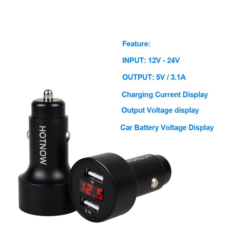 HOTNOW 3.1A USB Car Charging Equipment, 2 Portals, 5 V