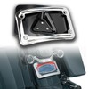 Curved Laydown License Plate Mount Compatibility with Harley Davidson Frame