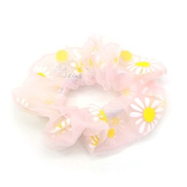 7 PCS Cute Sun Flower Hair Bands Elastic Hair Scrunchies Hair Ties Chiffon Daisies Pattern Hair Rope Ponytail Holder for Women
