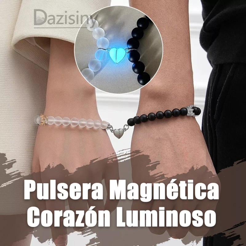 Dazisiny 2 Pulsera De Parejas Imán Brilla Regalo Para Mujeres