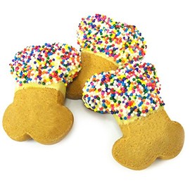 Claudia'S Canine Cuisine 24-Piece Boutique Bakery Canine Party Bones Dog Cookies With Sprinkles