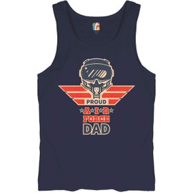 Proud Air Force Dad Tank Top Military Father's Day Protector Rad Dad Men's Top Navy Blue X-Large