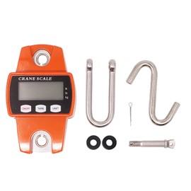 MUALROUS Mini Digital Crane Scale, 300kg/600lb Electronic Hook Hanging Scales Luggage Scale for Farm Hunting Fishing Outdoor (Orange)