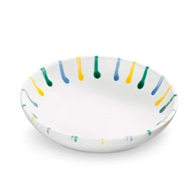GMUNDNER KERAMIK Bowl Large Capacity 0.2 Litres Colourful Flamed Crockery Handmade in Austria