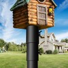 Bird Feeder Pole Mount Adapter,180°Rotation for Easy Setup and Secure