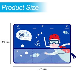 Sandfren Car Window Shade, Vehicle Sunshade Curtain with Storage Pockets & Suction Cups for Baby, Cartoon Pattern Auto Interior Heat Sun Protection Cover, Universal for Sedan Trucks (Diving Pirates)