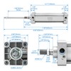 Baomain Pneumatic Air Cylinder SC 63 x 50, PT 3/8