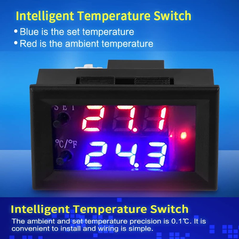 12V DC Thermostat Controller All-Purpose Digital Temperature Controller Thermostat with