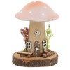 Shudehill Giftware Medium Spring Folk Art Toadstool Cottage 345535 Pink