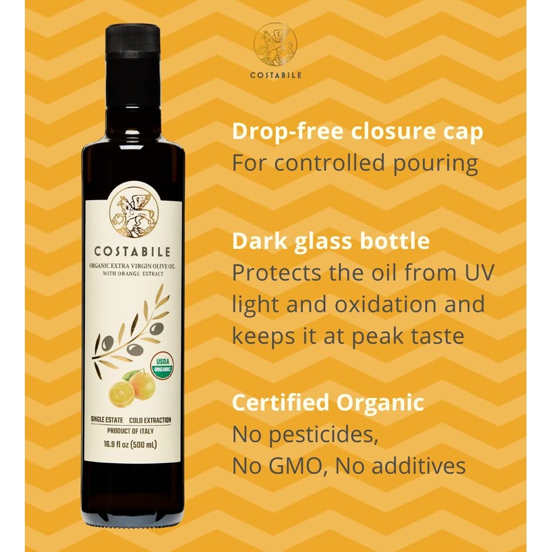 Costabile Orange Infused Extra Virgin Olive Oil and Basil Infused