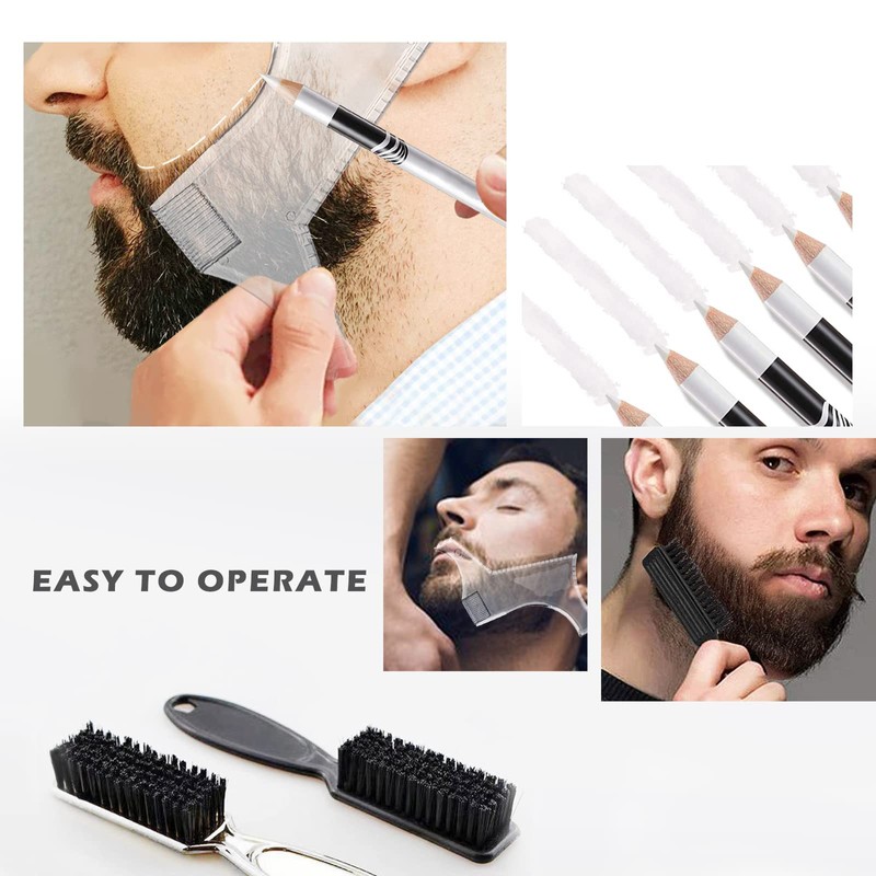NewBang 8 Piece White Barber Pencil Set - Edge Hairline