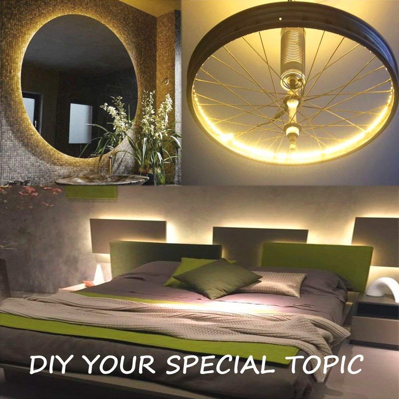 Renohef USB Led Strip Lights,DC 5V SMD 3528 16.4ft(5m) 300
