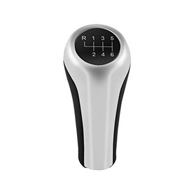 KIMISS 6 Speed Manual Car Gear Shift Stick for E36 E46 E39 E34 Z3 E90 E91 E92 X1 X3 X5 - Black & Silver Shift Knob