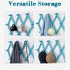 SCUNDA Beachy Coastal Wall Rack with 16 Hanging Hooks, Beach