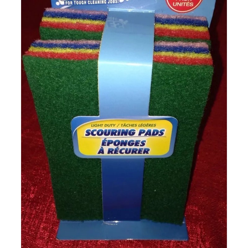 SCRUB BUDDIES Pack of 8 Scouring Pads 4x6 Inch For