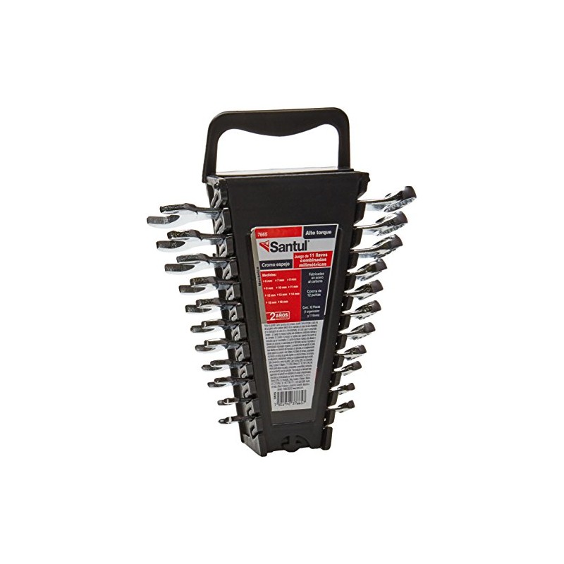 Santul 7665 Juego de 11 Llaves Combinadas, Milimétricas