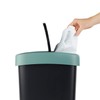 Rotho Twist Bin with Lid, 10 L, Plastic, Black/Green/Anthracite