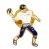 Mainly Metal Enamel Pin Badge Grid Iron American Football Player