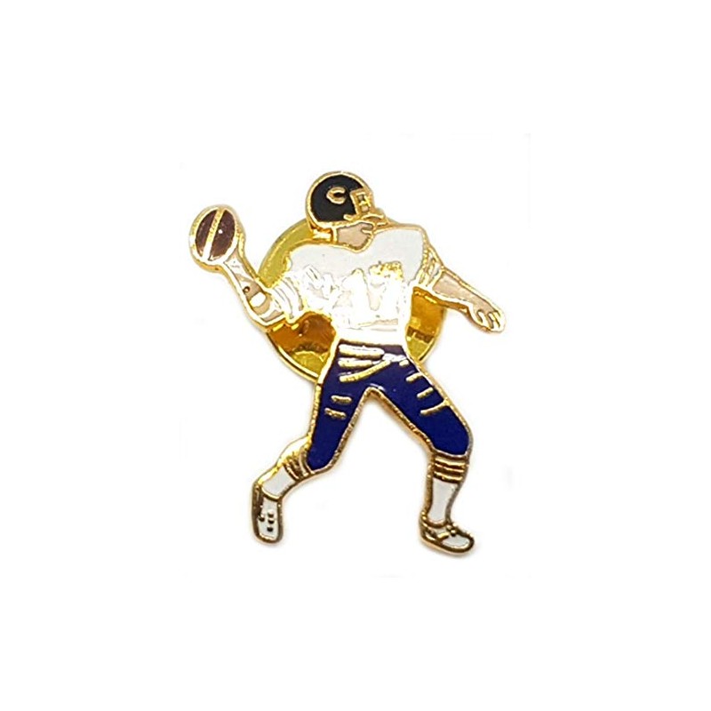 Mainly Metal Enamel Pin Badge Grid Iron American Football Player