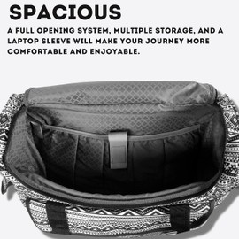J World New York Donna Rolling Tote Bag on Wheels for Women. Roller Laptop Briefcase Work Weekender, Tribal