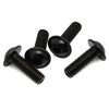 M8 x 16mm Flanged Button Head Socket Cap Screws, Black