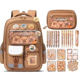Fimibuke Mochila escolar para niños y niñas, bonita mochila para niños pequeños, suministros escolares con bolsa para libros, estuche para lápices, ju